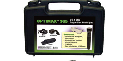 UV LED flashlight for industrial leak detection