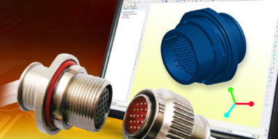 MKJ series mini-circular connectors downloadable as 3D models