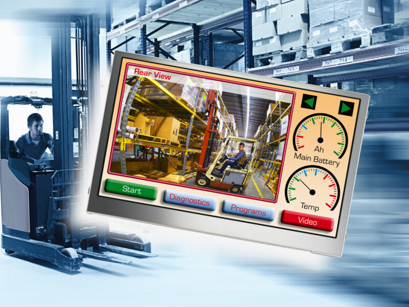 7” widescreen TFTs for industrial usage have wide view technology