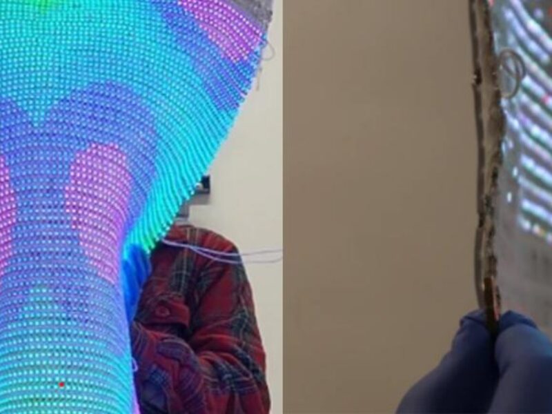 Large woven display for the smart home and IoT