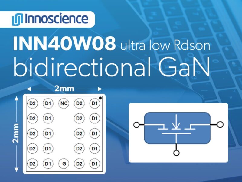 HEMT GaN bidirectionnel 40 V en boîtier miniature