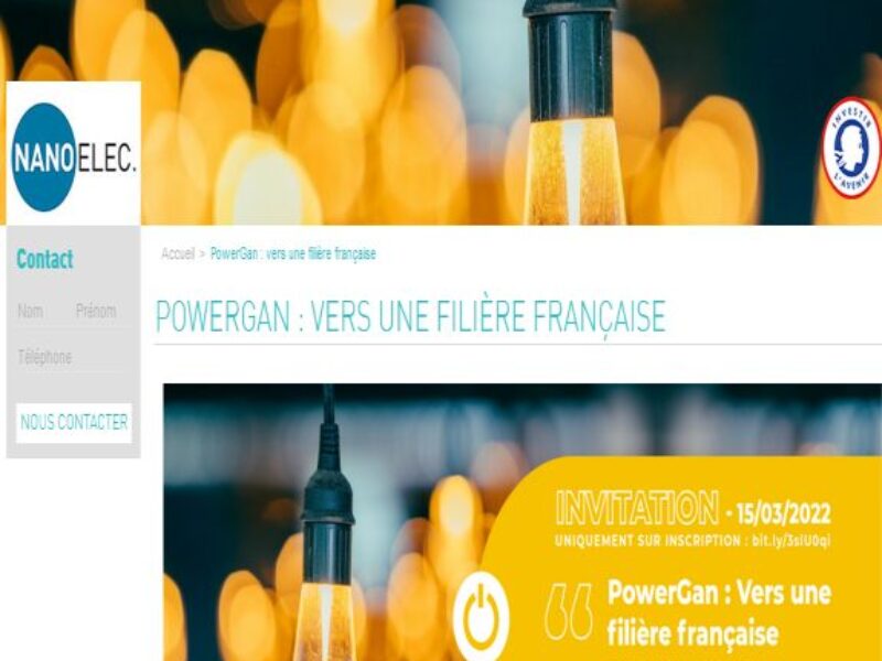 Séminaire « Power Gan vers une filière française »