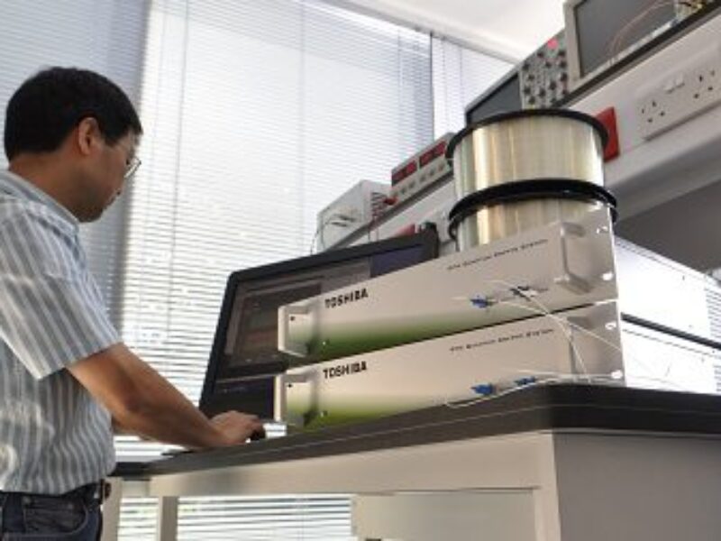 First quantum network for blockchain