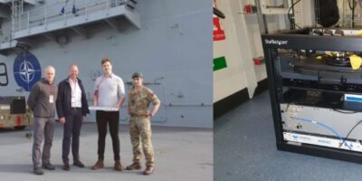 First quantum atomic clock on manoeuvres