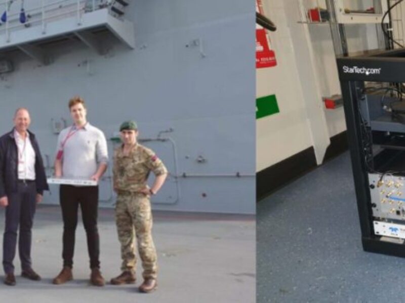 First quantum atomic clock on manoeuvres