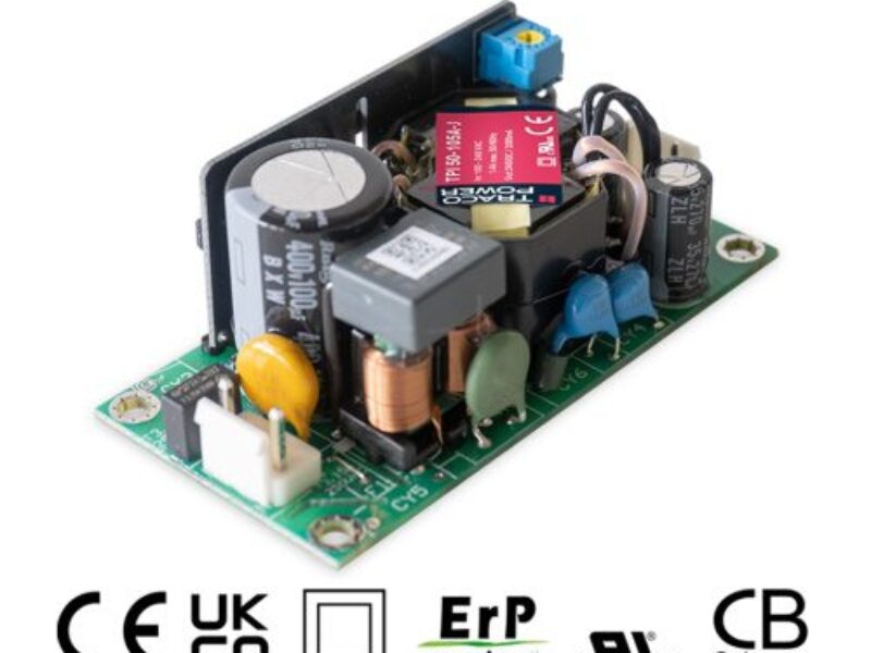 Alimentations compactes CA/CC Traco Power à cadre ouvert 50 W  pour applications industrielles