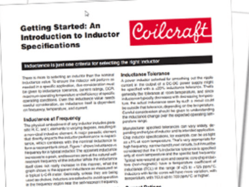 Getting started: An introduction to Inductor Specifications