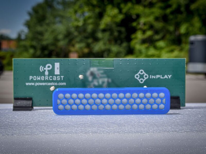 Far-field wireless powers battery-free BLE IoT sensor beacon