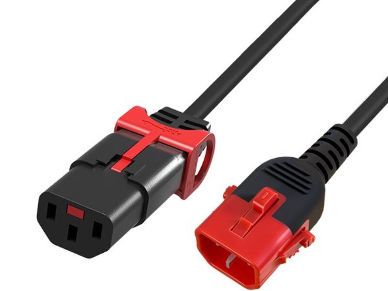 Innovative IEC power connector with two locking systems