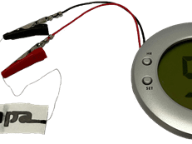 Printed paper battery is activated by water