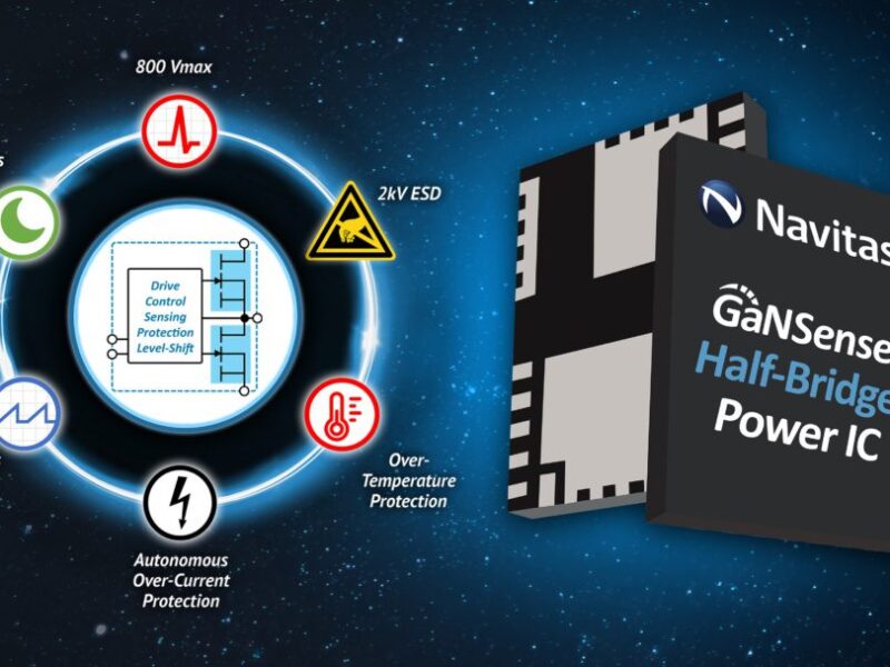 Navitas integrates GaN half bridge in single package