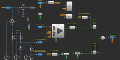Automatic hand dryer with universal AC input using a programmable mixed-signal matrix