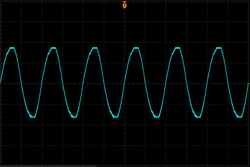 Figure 4. Waveform on heater and fan at 110 V AC input.