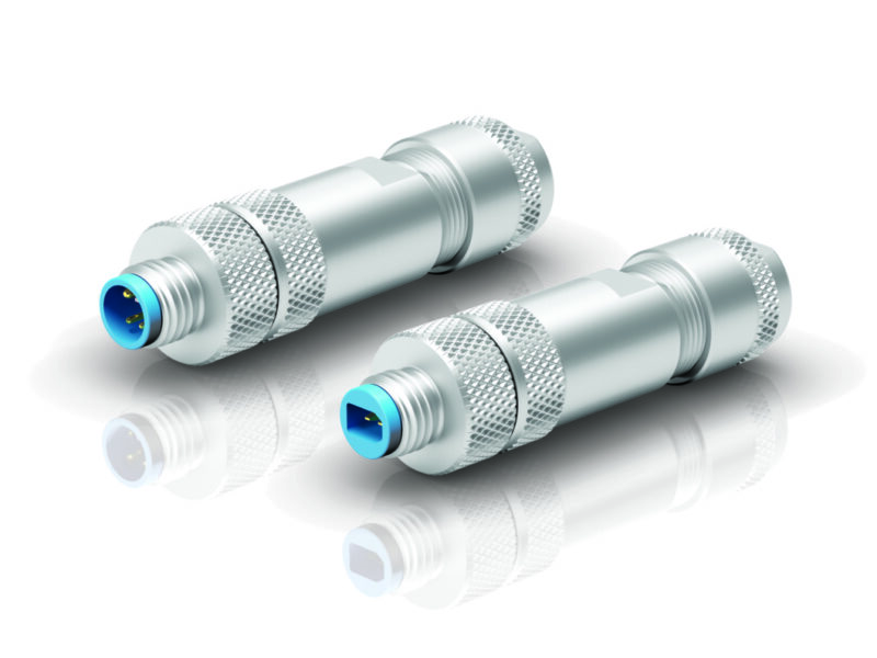 Connecteurs M8 à câbler sur le terrain pour l’Ethernet 1 paire