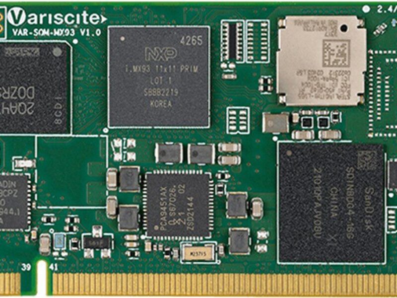 SoM for accelerated machine learning on edge devices
