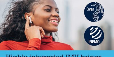 All-in-one motion and bone-conduction sensor saves space/power