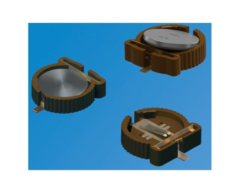 Supports pour pile lithium 12 mm montés sur circuits imprimés