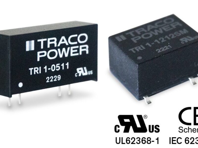 Convertisseurs CC/CC 1 W à isolation renforcée avec tension d’isolation 480 Vca