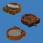 Robuste support de pile bouton CR1220 pour montage sur PCB