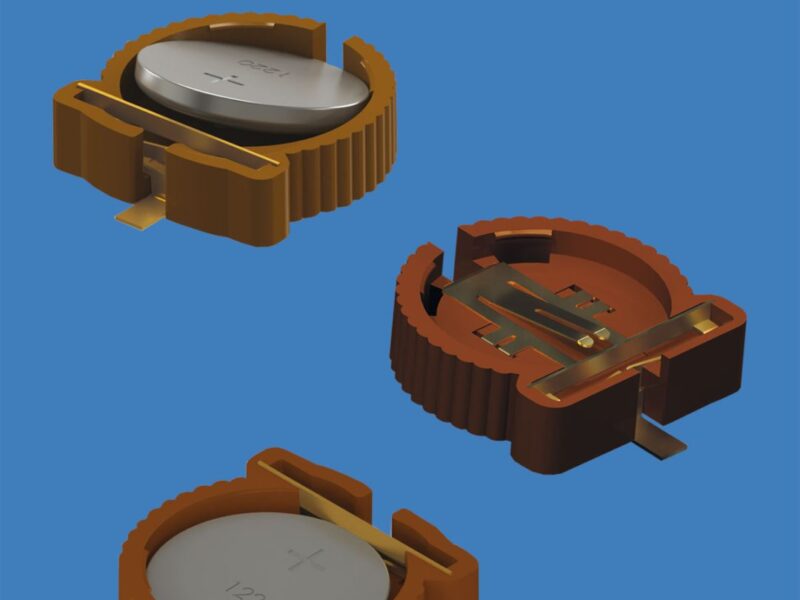 Robuste support de pile bouton CR1220 pour montage sur PCB