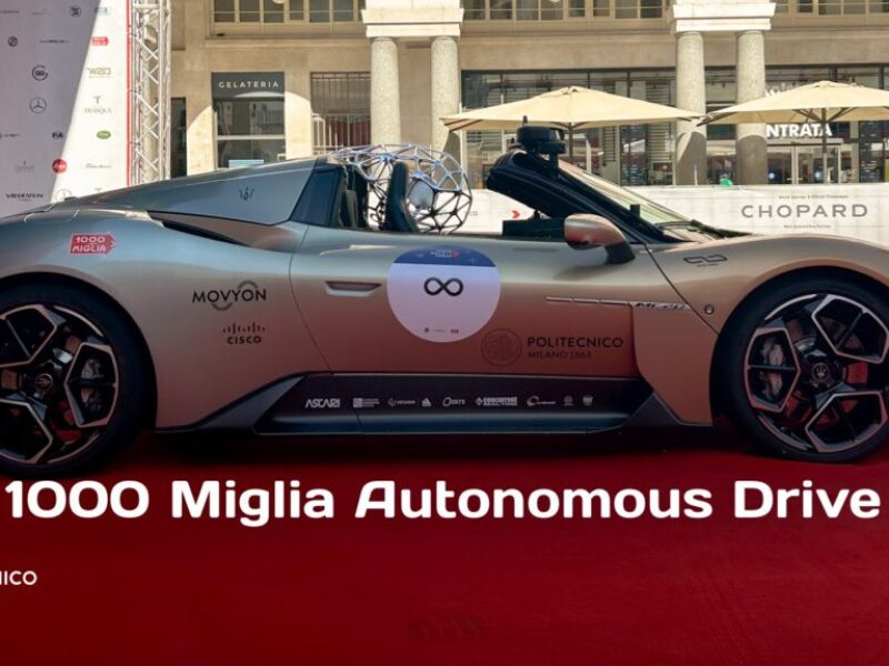 Autonomous vehicle takes part in the legendary Mille Miglia