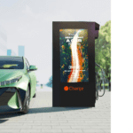 UK’s first AC and DC EV charger with 55in media screen