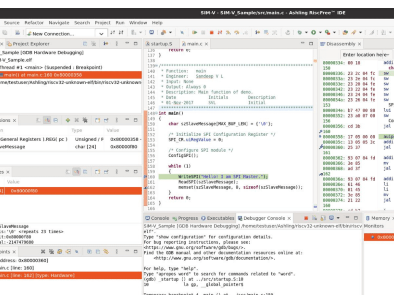 Ashling SDK supports German SIM-V RISC-V Instruction Set Simulator