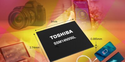 Tiny common-drain N-channel MOSFET targets Li-ion batteries