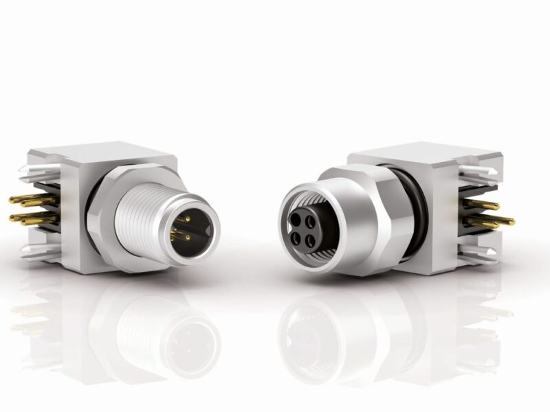 Connecteurs coudés M5 à montage sur panneau