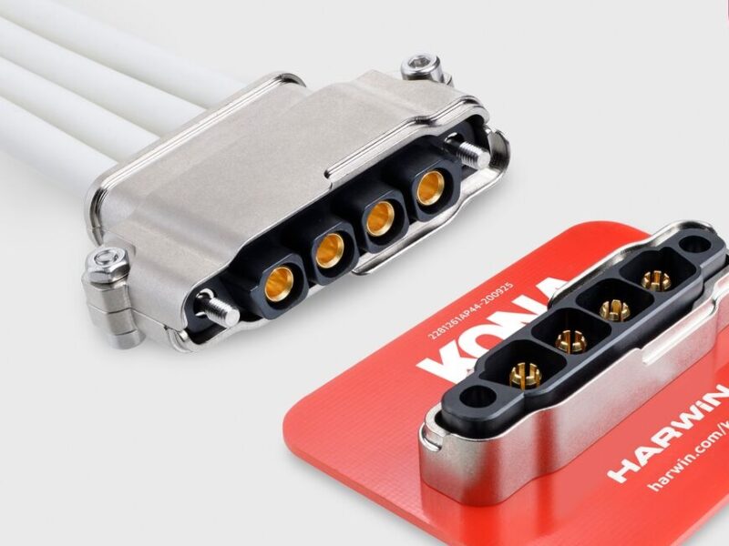 High power connector with 360° EMC backshell