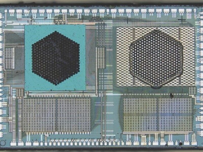 First microLED based transceiver IC in 16nm finFET CMOS