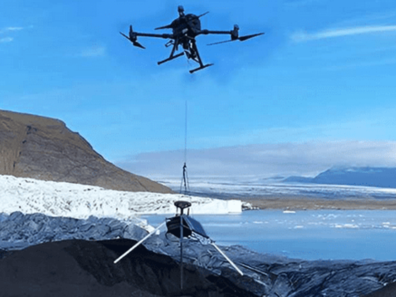 Transport de capteurs sur la banquise par drones