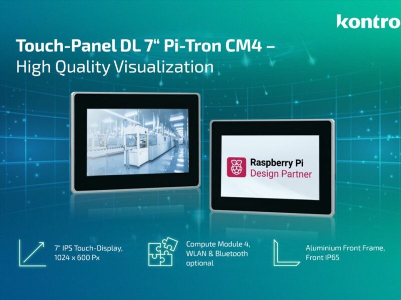 Ecran tactile 7“ basé sur le module de calcul 4 de la Fondation Raspberry Pi