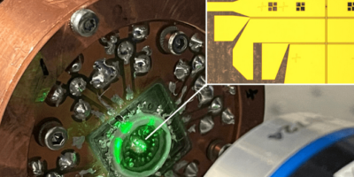 Photo-induced superconductivity on a chip