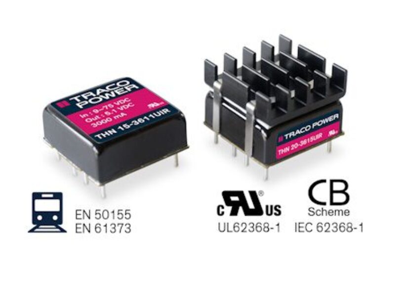 Convertisseurs CC/CC de 15 W et 20 W à plage de tension d&rsquo;entrée ultra-large