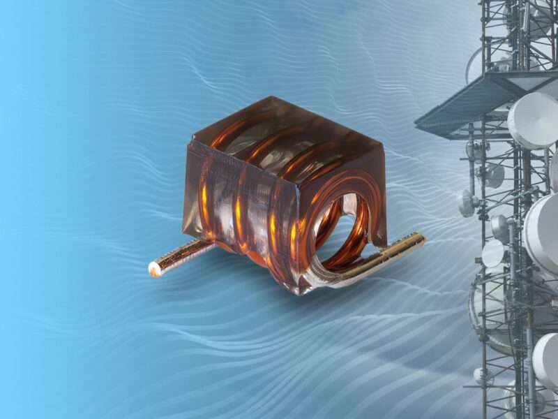 Air coil inductor has high Q, high self-resonant frequency and low inductance
