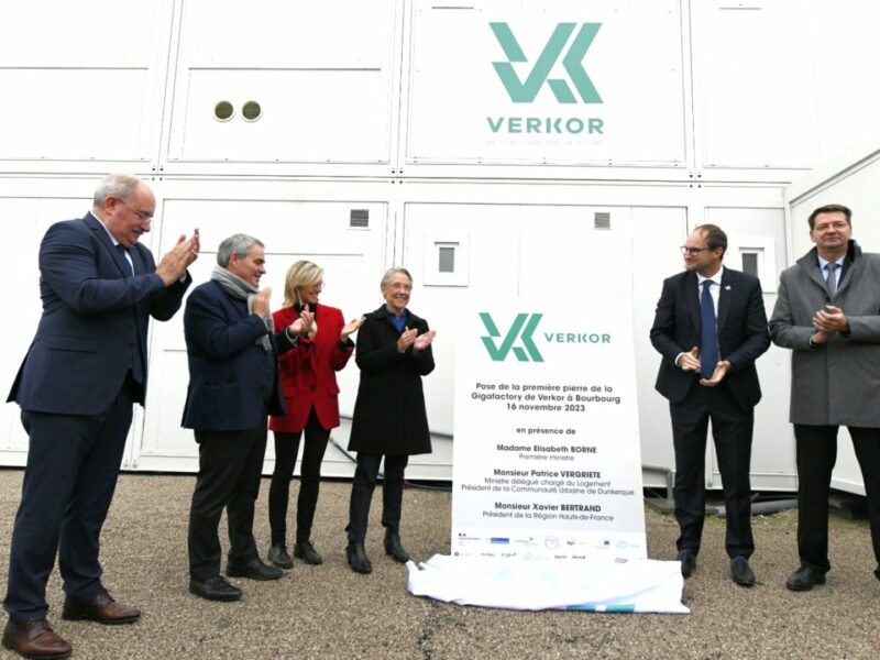 Verkor pose la première pierre de sa gigafactory de batteries à Dunkerque