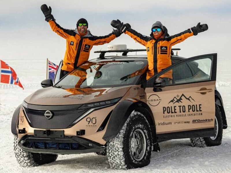 Pole to pole electric journey reaches South pole