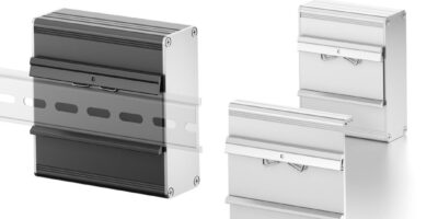 Petits boîtiers en aluminium avec fixation intégrée sur rail