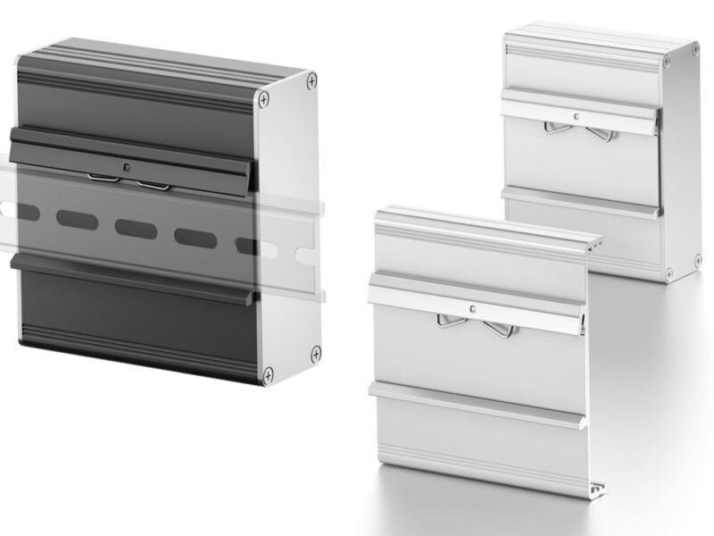 Petits boîtiers en aluminium avec fixation intégrée sur rail