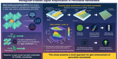 Light amplification in perovskite nanosheets