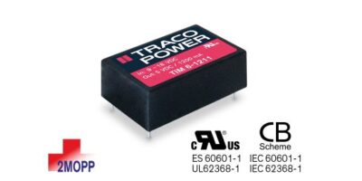 Convertisseurs CC/CC économiques de 6 W à usage médical