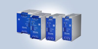 Three-phase AC-DC DIN rail power supplies have 50% boost power