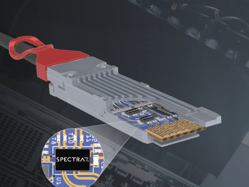 Spectra7 demos 800Gbit/s active copper cables, receives first chip order