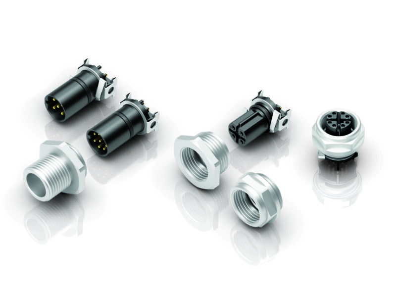 Connecteurs M12 disponibles en variantes SMT