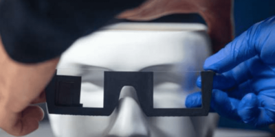 3D augmented reality to regular glasses