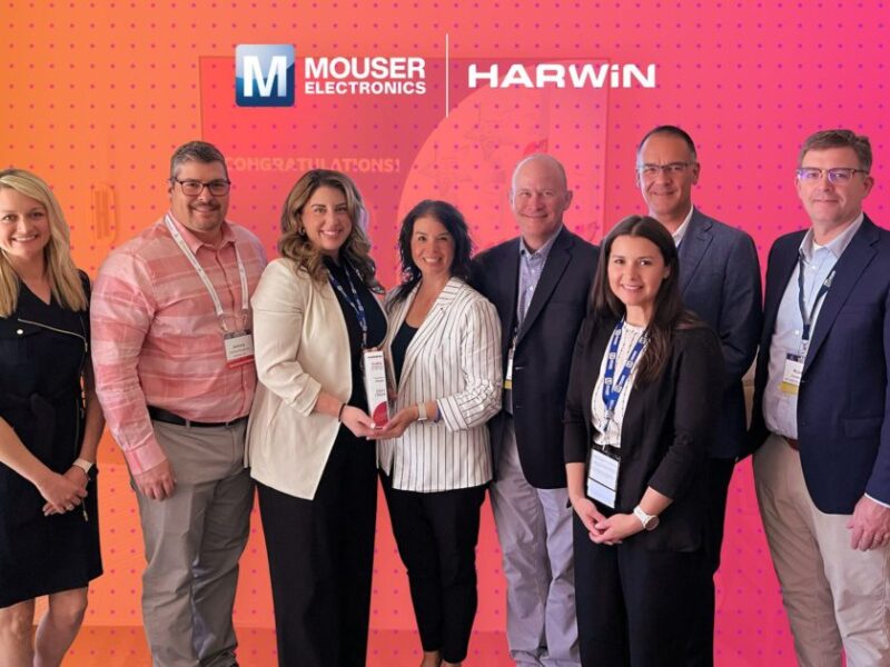 Prix du distributeur mondial de l’année 2023 décerné par Harwin à Mouser Electronics