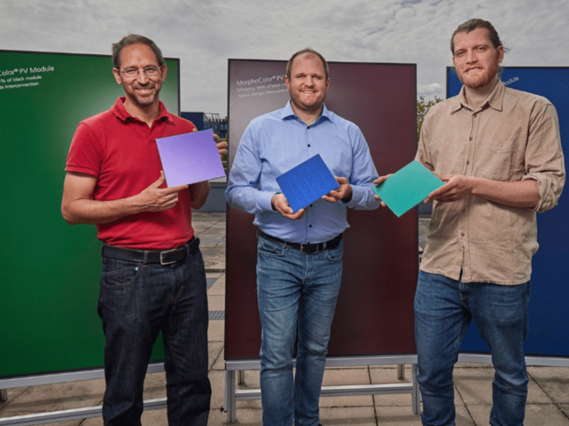 Solar energy — high-efficiency colored solar panels for buildings