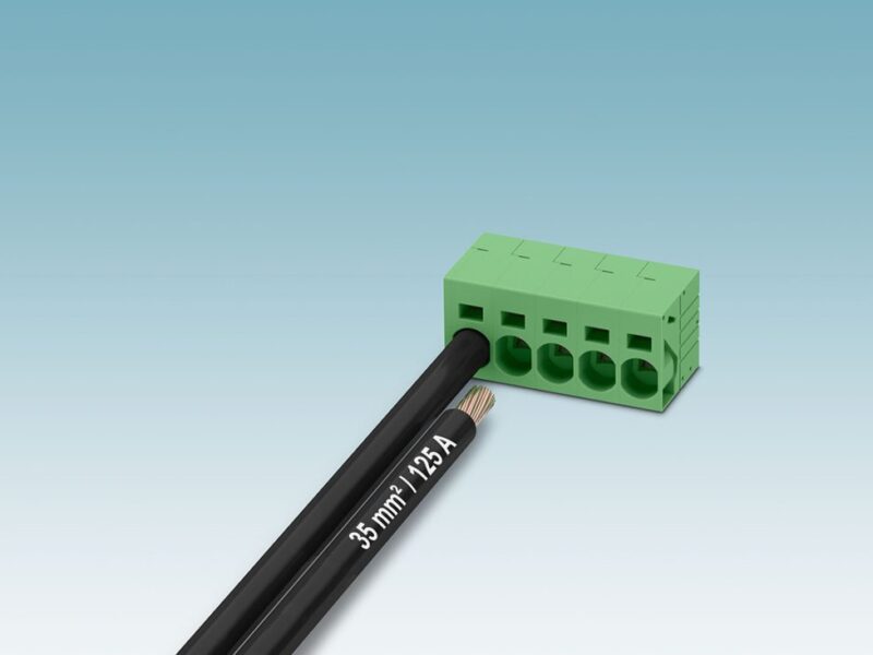 Push-in PCB terminal blocks for currents up to 125 A