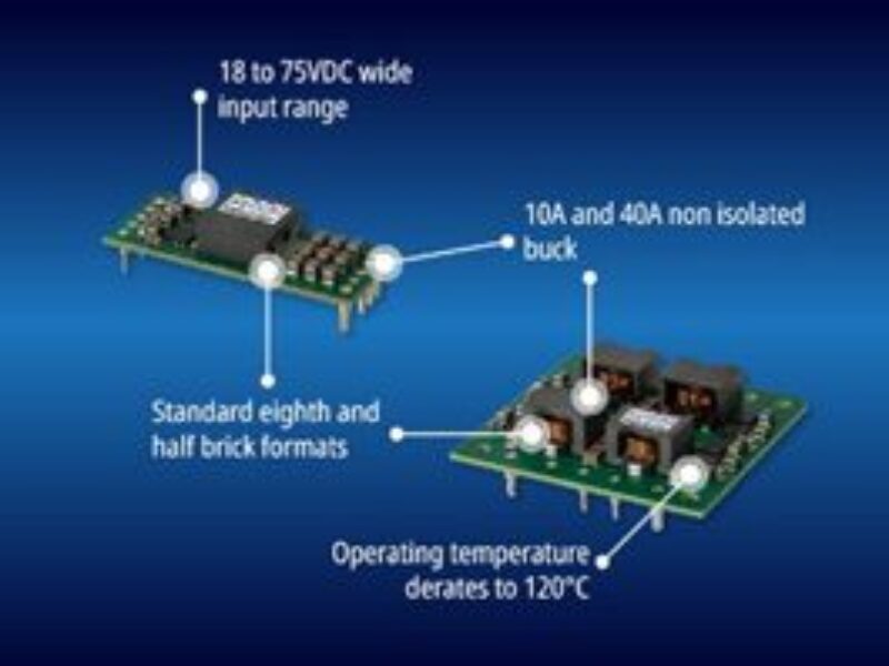 Nouveaux convertisseurs CC/CC non isolés Recom fonctionnant à120°C